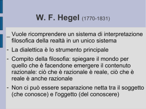 L`idealismo assoluto di Hegel