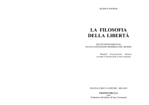Rudolf Steiner - LA FILOSOFIA DELLA LIBERTÀ