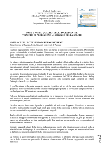 Pane e pasta - Nutrition Foundation of Italy