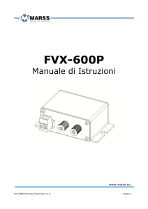 FVX-600P - Manuale di Istruzioni v1.0