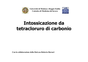 Tossicità del tetracloruro di carbonio