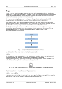 Java Java Collections Framework Pag. 1/19 L`array è l`unica