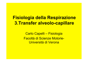 Fisiologia della Respirazione 3.Transfer alveolo