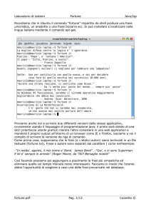 Laboratorio di sistemi Fortune Java/Jsp Ricordiamo che in Ubuntu il