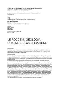 le rocce in geologia, origine e classificazione