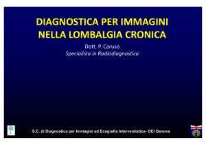 Diagnostica per immagini nella lombalgia cronica