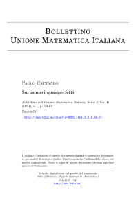 Sui numeri quasiperfetti - bdim: Biblioteca Digitale Italiana di