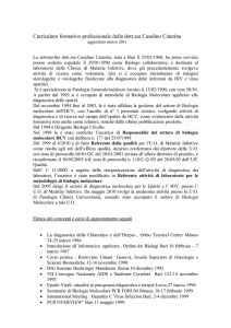 Curriculum formativo professionale della dott.ssa Casalino Caterina