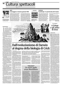 26/02/2008 La Sicilia: Dall`evoluzionismo di Darwin al dogma della