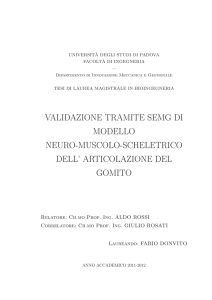 VALIDAZIONE TRAMITE SEMG DI MODELLO NEURO