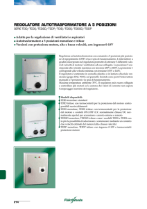 regolatore autotrasformatore a 5 posizioni