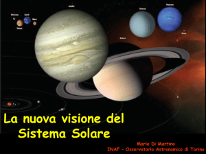 La nuova visione del Sistema Solare