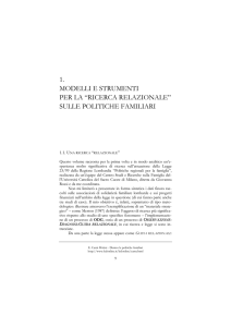 1. modelli e strumenti per la “ricerca relazionale” sulle