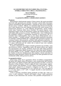 Le geometrie non euclidee fra cultura, storia e didattica della