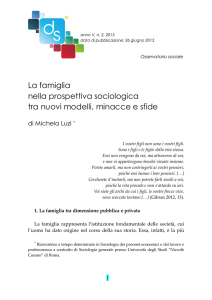 Famiglia in prospettiva sociologica – Luzi