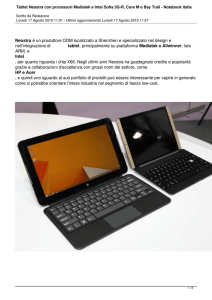 Tablet Neostra con processori Mediatek e Intel