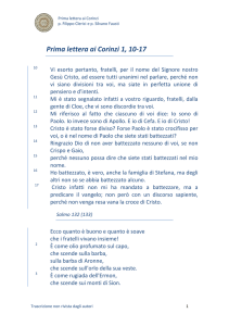 Prima lettera ai Corinzi 1, 10-17