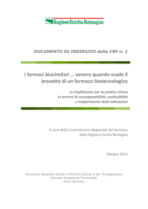 I farmaci biosimilari … ovvero quando scade il brevetto di un