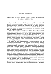 leonardo da vinci nella storia della matematica e della meccanica