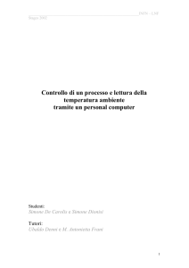 Controllo di un processo e lettura della temperatura - INFN-LNF