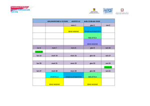 Calendario Attività - Inventare il Futuro