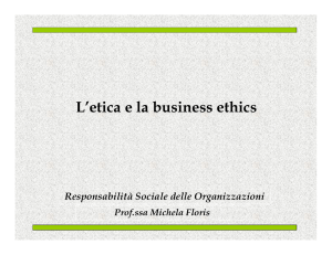 L`etica e la business ethics