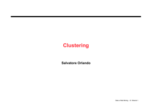 Clustering - Dipartimento di Scienze Ambientali, Informatica e