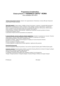 Classe prima ET “FEDERICO CAFFE`”-ROMA
