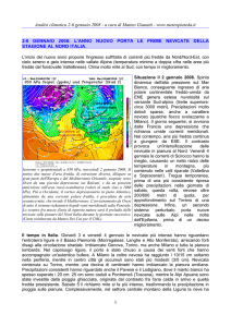 Analisi climatica 2-6 gennaio 2008 - a cura di
