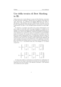 Uso della tecnica di Best Maching in IR.