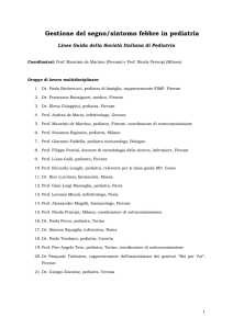 Gestione del segno/sintomo febbre in pediatria - SNLG-ISS