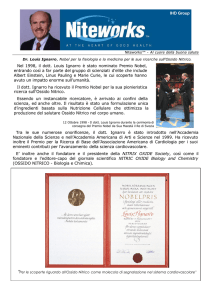 Nel 1998, il dott. Louis Ignarro è stato nominato Premio Nobel