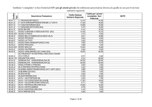 Tariffario Campania e Federlab aggiornato