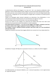 1 Area del triangolo dati i lati, in alternativa alla formula di Erone di