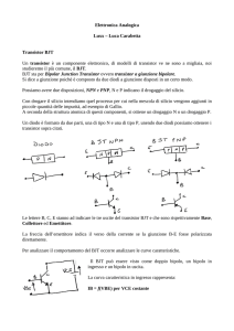 Elettronica Analogica Luxx – Luca Carabetta Transistor BJT Un