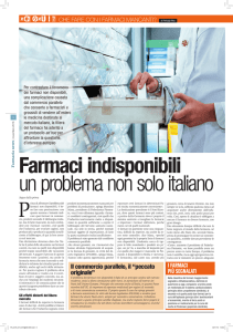 Farmaci indisponibili un problema non solo italiano