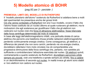 5) Modello atomico di BOHR