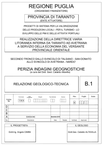 relazione geologica - Provincia di Taranto