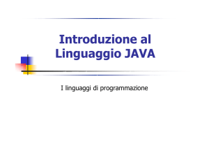 Il linguaggio di programmazione Java