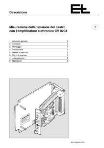 Descrizione Misurazione della tensione del nastro