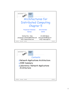 Architectures for Distributed Computing Chapter 5