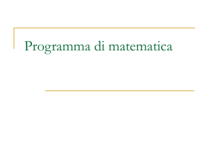 Programma di matematica