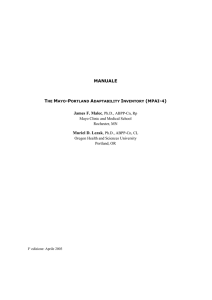 manuale - The Center For Outcome Measurement in Brain Injury