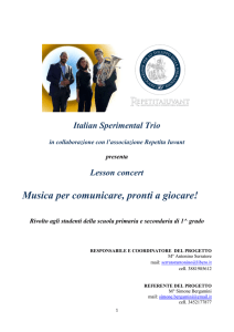 Musica per comunicare, pronti a giocare!