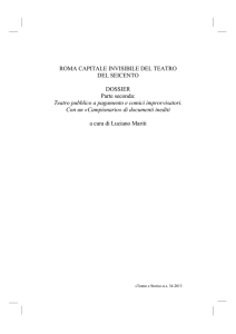 ROMA CAPITALE INVISIBILE DEL TEATRO DEL