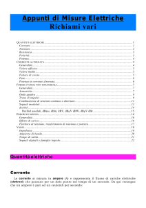 Appunti di Misure Elettriche Appunti di Misure Elettriche Richiami vari