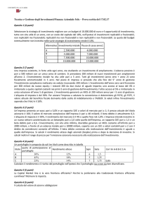 Facoltà di Economia Dipartimento di OAAP – Esame di Gestione