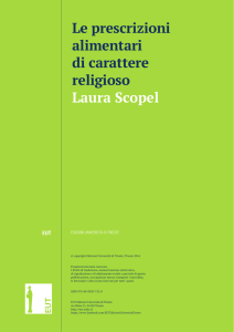 Le prescrizioni alimentari di carattere religioso Laura