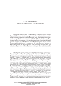 Karl Rosenkranz: Hegel e il realismo postkantiano