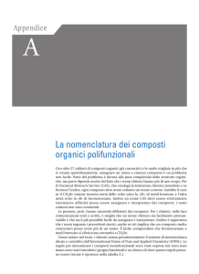 La nomenclatura dei composti organici polifunzionali